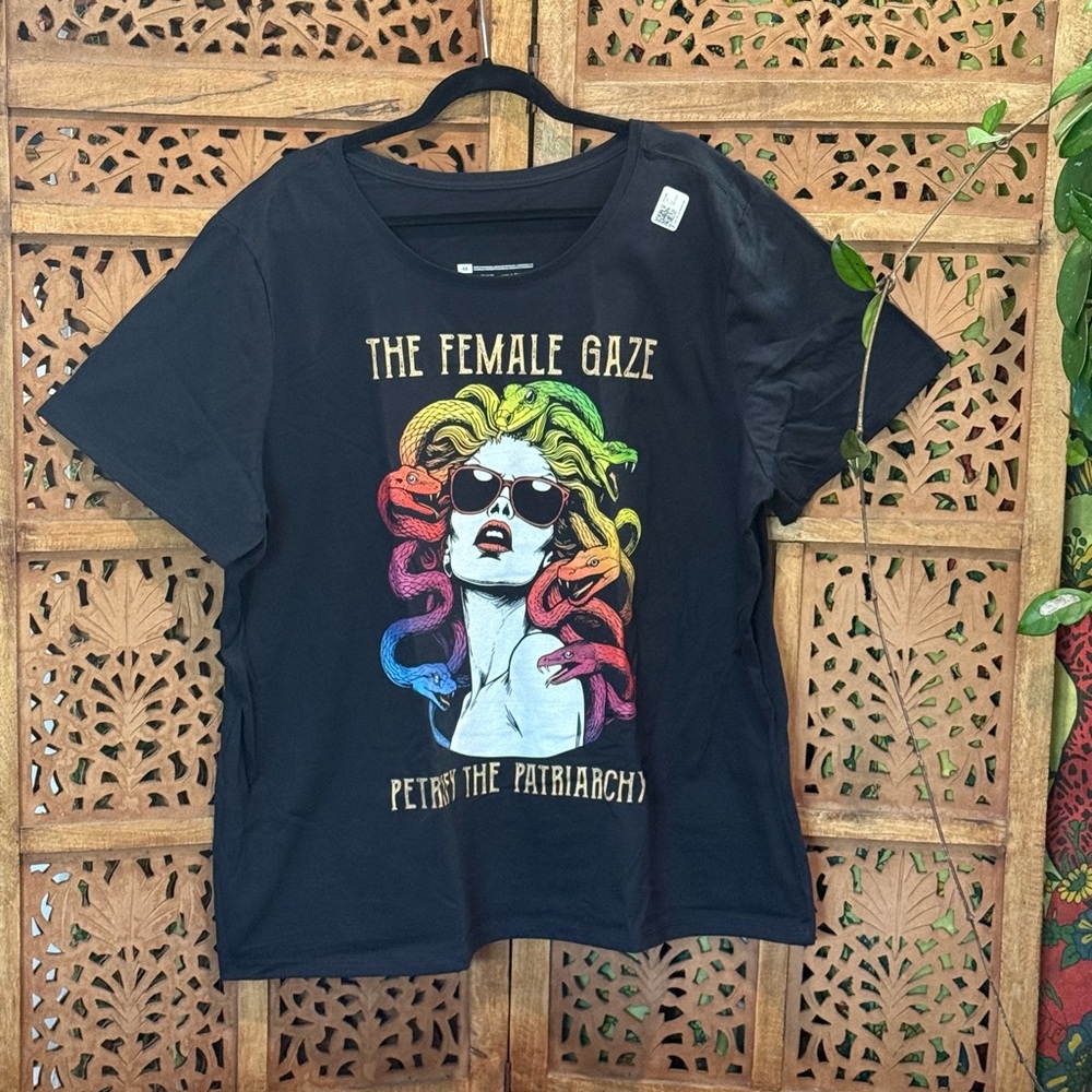 Black Graphic Tee - The Female Gaze